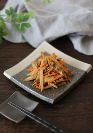 挽肉入り人参とごぼうのクミンきんぴら-レシピのメイン写真