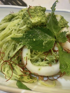 冷たい麺/ジェノベーゼ風・紫蘇パスタ-レシピのメイン写真