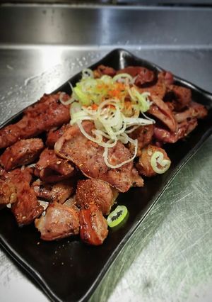 豚ホルモンの塩焼き！❨(@≧↺≦@)❩ノ-レシピのメイン写真