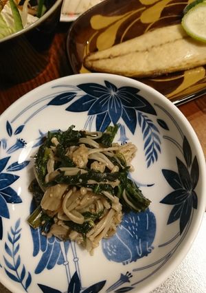春菊とえのきのごま油おひたし-レシピのメイン写真