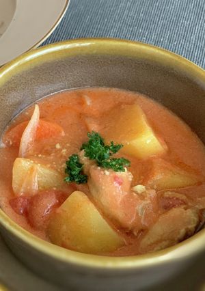 濃厚！トマト缶でトマトクリームシチュー-レシピのメイン写真