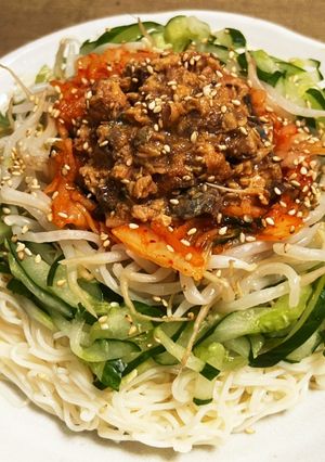 韓国風サバそうめん-レシピのメイン写真
