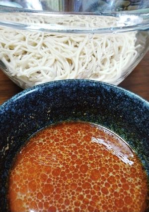 ゴマ辣油の蕎麦浸け汁-レシピのメイン写真