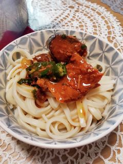 簡単 鯖缶うどん(冷温どちらでも!)-レシピのメイン写真