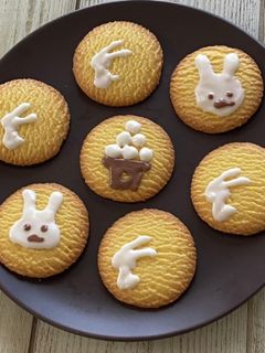 お月見に!ウサギと月見団子のクッキー-レシピのメイン写真