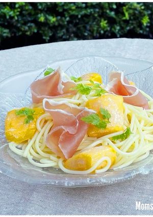 つめたい麺　冷凍マンゴーと生ハムのパスタ-レシピのメイン写真