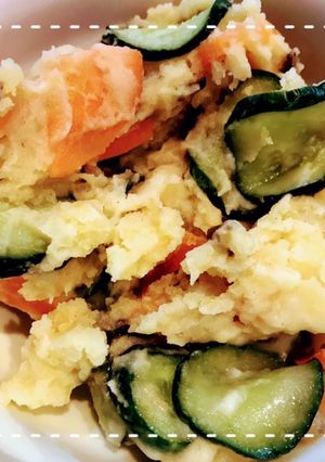 レンジだけで簡単！塩昆布入りポテトサラダ-レシピのメイン写真