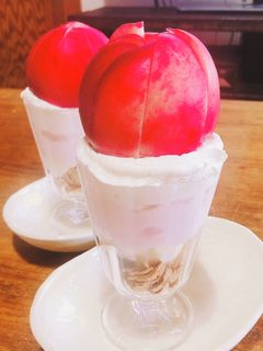 うちカフェ 桃パフェ-レシピのメイン写真