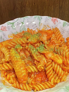 ベビーコーンのトマトパスタ-レシピのメイン写真