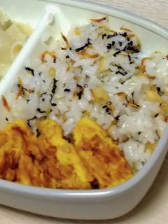 桜えびと揚げ玉の混ぜご飯【1歳飯】-レシピのメイン写真