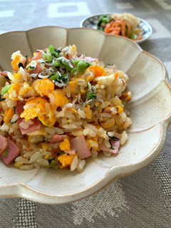 パパッと野沢菜ちりめんチャーハン-レシピのメイン写真