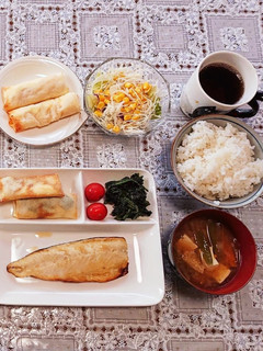 和風・朝食✿鯖の塩焼き定食風 案-レシピのメイン写真