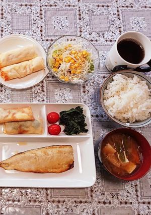 和風・朝食✿鯖の塩焼き定食風 案-レシピのメイン写真