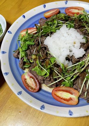 薄切り牛肉でおろしステーキ-レシピのメイン写真
