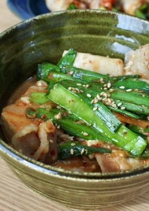 レンジで簡単 豚キムチ肉豆腐-レシピのメイン写真