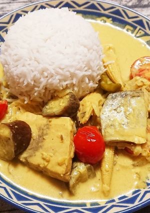 夏野菜たっぷりココナッツフィッシュカレー-レシピのメイン写真