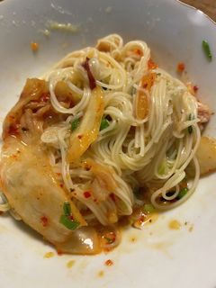 釜玉そうめんキムチ-レシピのメイン写真