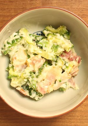ゴーヤーと豚バラ肉 ： ホワイトソース-レシピのメイン写真
