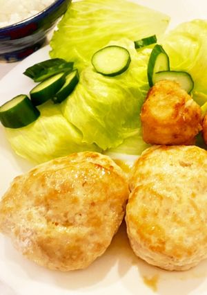 材料ひき肉と豆腐だけ☆豆腐ハンバーグ-レシピのメイン写真