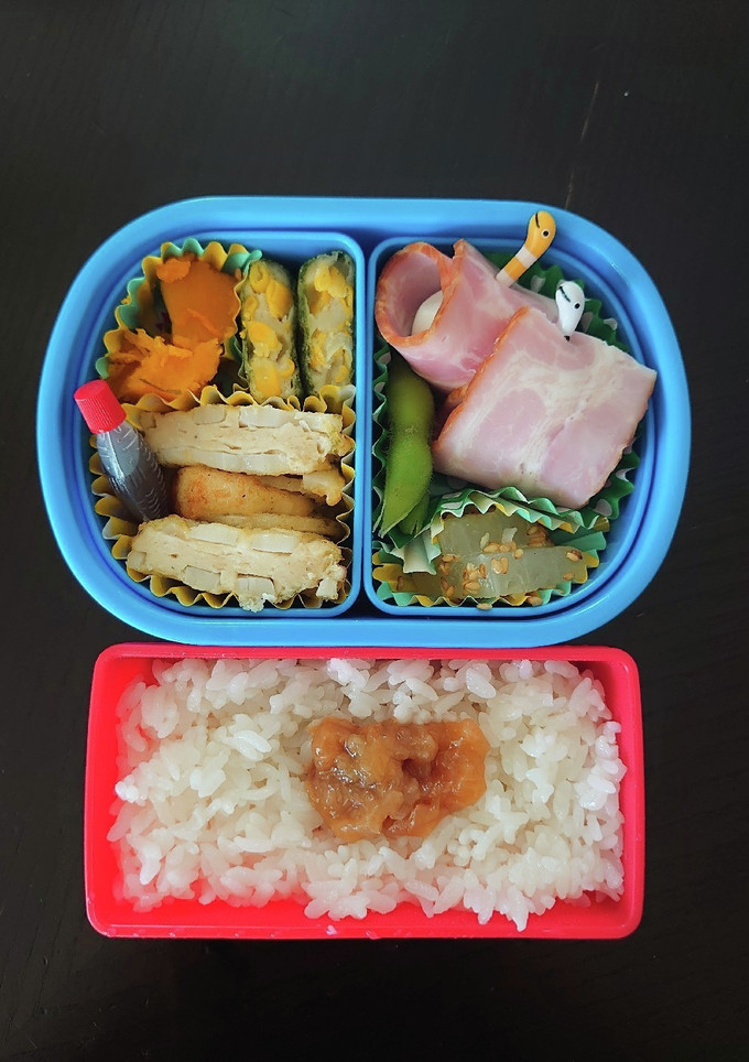 れんこん挟み揚げ弁当（小2♂）-レシピのメイン写真