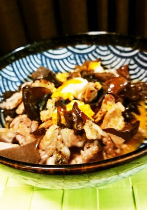 レンチンで豚肉とキクラゲの卵炒め-レシピのメイン写真