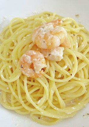 【レンジ簡単】エビ塩レモンクリームパスタ-レシピのメイン写真