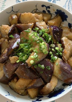 材料はナスだけ！ナスのピリ辛味噌炒め-レシピのメイン写真