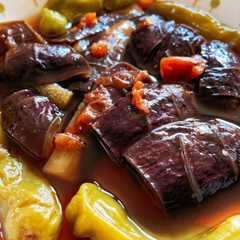 A picture of ナス(ししとう)の梅煮.