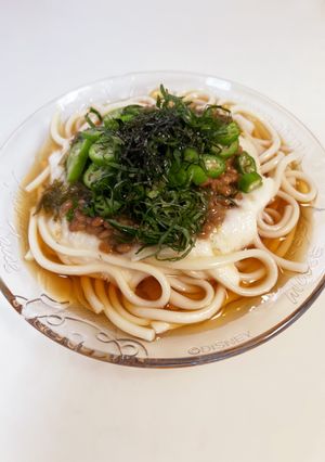 夏バテ予防に！ねばねばぶっかけうどん-レシピのメイン写真