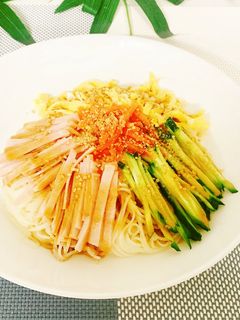 冷やし中華風ごまだれそうめん-レシピのメイン写真