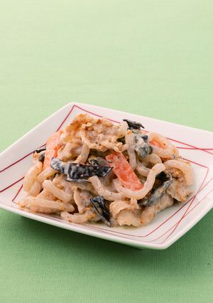 つきこんにゃくと豚肉のゴマ酢和え-レシピのメイン写真