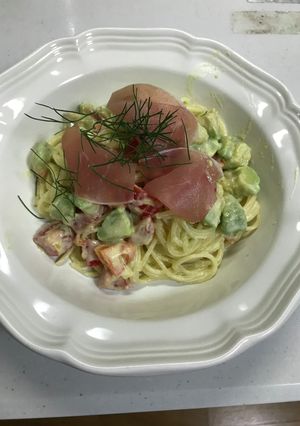 アボカドの冷製パスタ-レシピのメイン写真