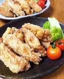 鶏スペアリブの竜田揚げ（手羽中唐揚げ）