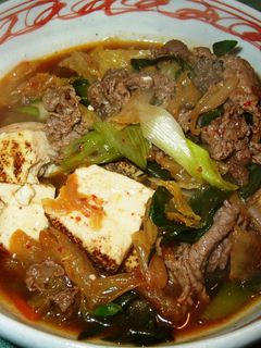焼き豆腐と牛肉のキムチ煮-レシピのメイン写真