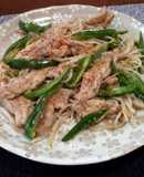 モヤシ炒めに唐揚げ粉入れるだけで！！