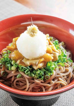 グルテンフリー玄米麺♪ぶっかけなめこそば-レシピのメイン写真