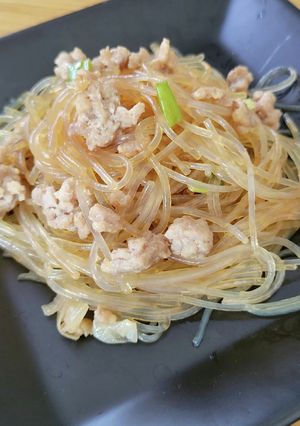 ひき肉と春雨の炒め物-レシピのメイン写真