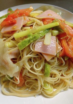 レモンジュレで爽快！冷製パスタ-レシピのメイン写真