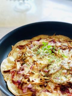 餃子の皮でパリパリ照り焼きチキンピザ-レシピのメイン写真