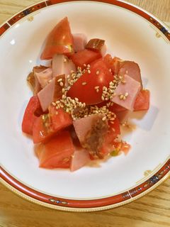 トマトと焼き豚サラダ-レシピのメイン写真