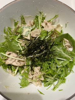 水菜と豚しゃぶの胡麻マヨサラダ-レシピのメイン写真