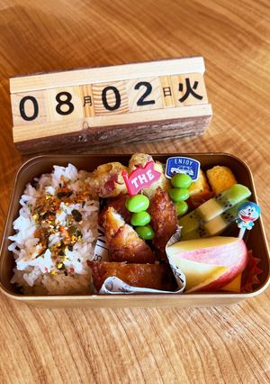 2022.8/2 小学生学童お弁当-レシピのメイン写真