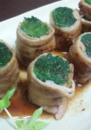 豚バラのほうれん草巻き巻き-レシピのメイン写真