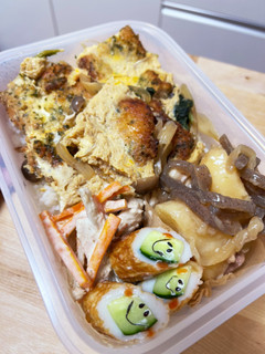海苔風味のチキンカツ丼☆肉じゃが弁当-レシピのメイン写真