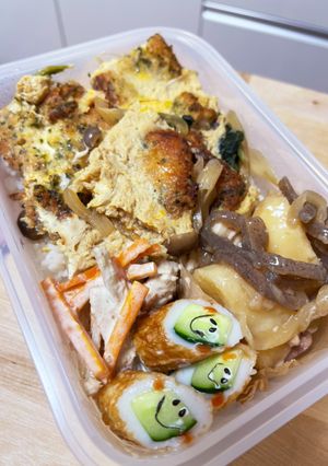 海苔風味のチキンカツ丼☆肉じゃが弁当-レシピのメイン写真