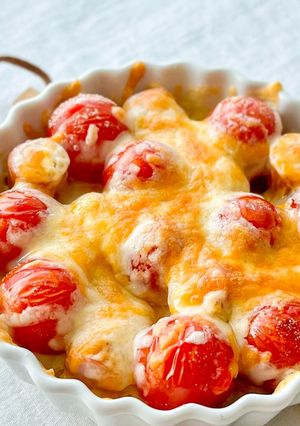 【楽めし】ミニトマトのチーズ焼き-レシピのメイン写真