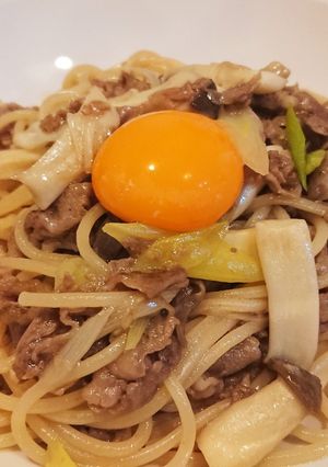 すき焼き風パスタ-レシピのメイン写真
