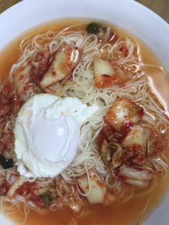 ピリ辛キムチの冷製そうめん-レシピのメイン写真