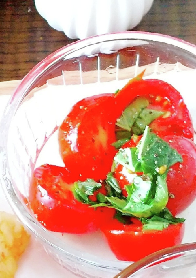 切って和えるだけ！プチトマトのマリネ-レシピのメイン写真