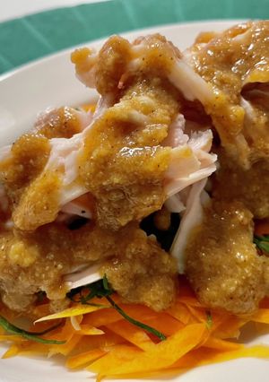 大葉と人参の味噌だれチキンサラダ-レシピのメイン写真